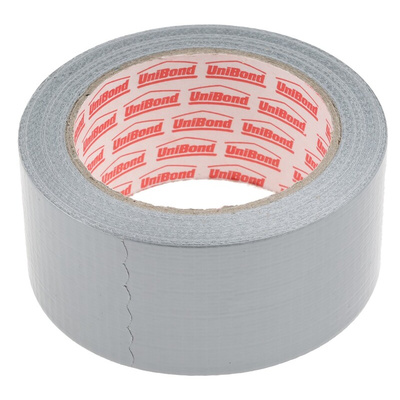 Loctite UniBond Duct Tape Duct Tape, 25m x 50mm, Silver, PE Coated Finish
