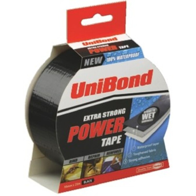 Loctite UniBond Power Tape Duct Tape, 25m x 50mm, Black