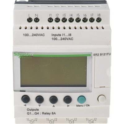 Schneider Electric Zelio Logic Module, 120 V ac, 240 V ac Relay, 8 x Input, 4 x OutputWith Display