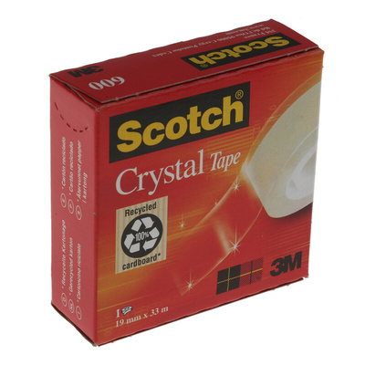 3M 600 Clear Office Tape 19mm x 33m