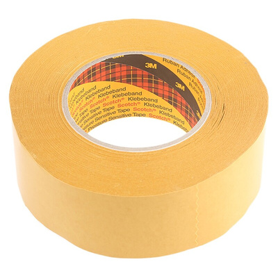 3M 9084 Beige Double Sided Paper Tape, 0.1mm Thick, 8 N/cm, Paper Backing, 50mm x 50m