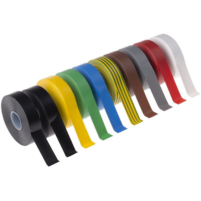 Advance Tapes AT7 Assorted PVC Electrical Tape, 19mm x 33m