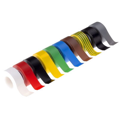 Advance Tapes AT7 Assorted PVC Electrical Tape, 19mm x 10m