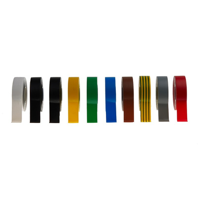 Advance Tapes AT7 Assorted PVC Electrical Tape, 19mm x 20m