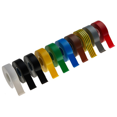 Advance Tapes AT7 Assorted PVC Electrical Tape, 19mm x 20m