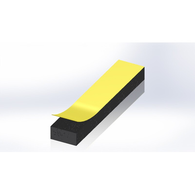 RS PRO Black Foam Tape, 10mm x 10m, 5mm Thick