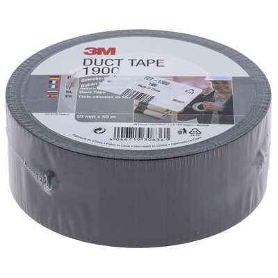3M VALUE DUCT 1900 Scotch 1900 Duct Tape, 50m x 50mm, Black