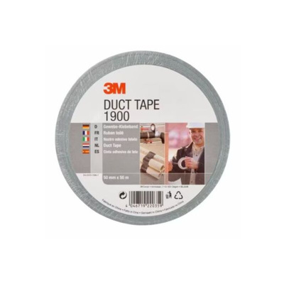3M VALUE DUCT 1900 Scotch 1900 Duct Tape, 50m x 50mm, Silver