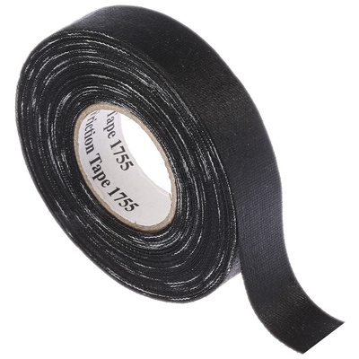 3M Temflex 1755 Cloth Tape, 18m x 19.1mm, Black, Rubber Finish