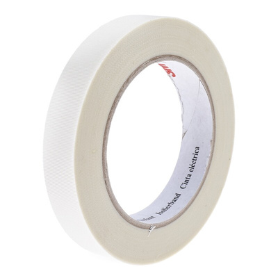 3M Tape 69 Scotch 69 Cloth Tape, 33m x 19mm, White, Glass Finish