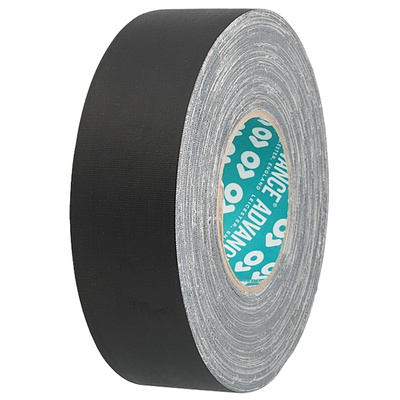 Advance Tapes AT160 Cloth Tape, 50m x 12mm, Black, Matt Finish