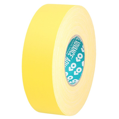 Advance Tapes AT160 Cloth Tape, 50m x 25mm, Yellow, Matt Finish