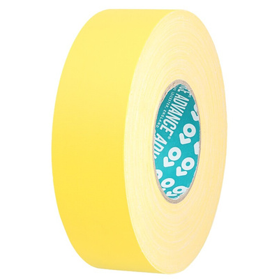 Advance Tapes AT160 Cloth Tape, 50m x 15mm, Yellow, Matt Finish