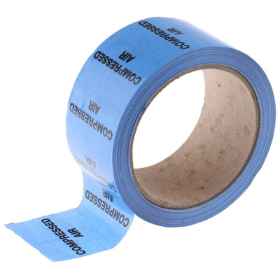 RS PRO Blue PP, Vinyl Pipe Marking Tape, text Compressed Air, Dim. W 50mm x L 33m