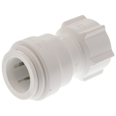 JG Speedfit Straight Tap Adapter PVC Pipe Fitting, 15mm