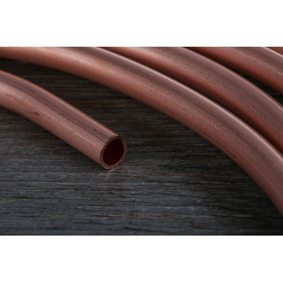 RS PRO 81 bar 10m Long Copper Pipe, 8mm Outer Diam. Copper