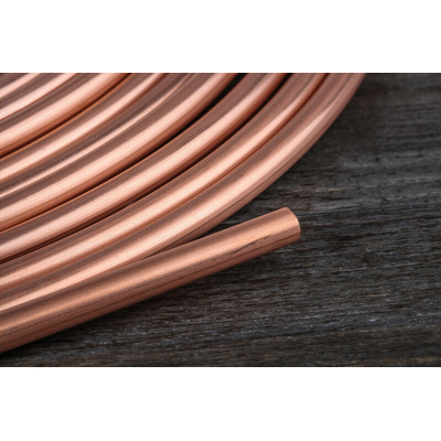 RS PRO 81 bar 10m Long Copper Pipe, 8mm Outer Diam. Copper