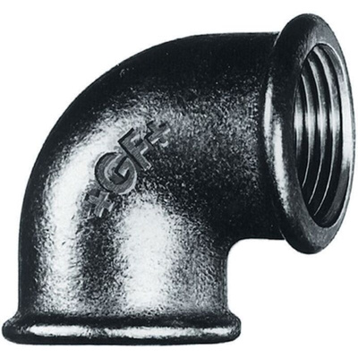 Georg Fischer Black Malleable Iron Fitting, 90° Elbow, Female BSPP 3/4in to Female BSPP 3/4in