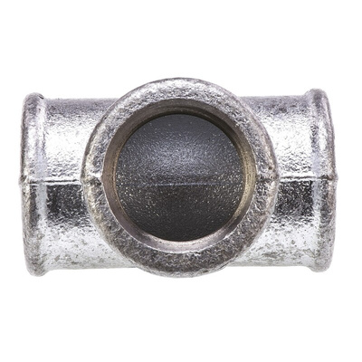 Georg Fischer Galvanised Malleable Iron Fitting Tee, Female BSPP 1in to Female BSPP 1in to Female BSPP 1in