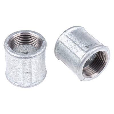 Georg Fischer Galvanised Malleable Iron Fitting Socket, Female BSPP 1in to Female BSPP 1in