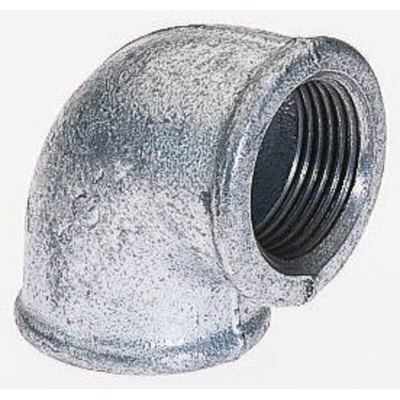 Georg Fischer Black Malleable Iron Fitting, 90° Elbow, Female BSPP 2in to Female BSPP 2in
