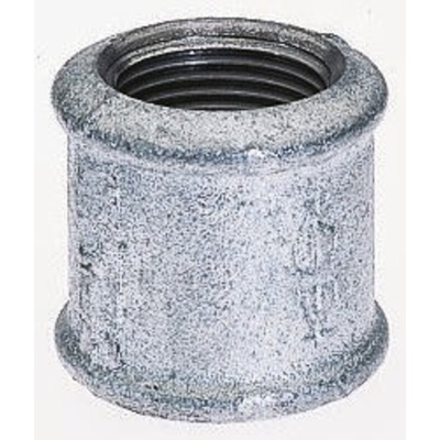 Georg Fischer Galvanised Malleable Iron Fitting Socket, Female BSPP 2in to Female BSPP 2in