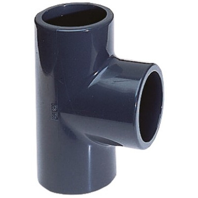 Georg Fischer 90° Equal Tee PVC Pipe Fitting, 63mm