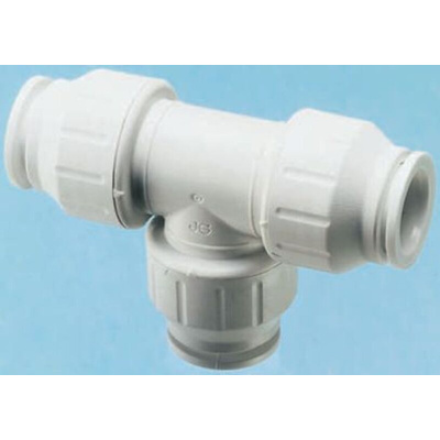 John Guest Tee PVC Pipe Fitting, 22mm