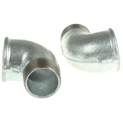 Georg Fischer Galvanised Malleable Iron Fitting, 90° Elbow, Male BSP 1-1/2in to Female BSP 1-1/2in