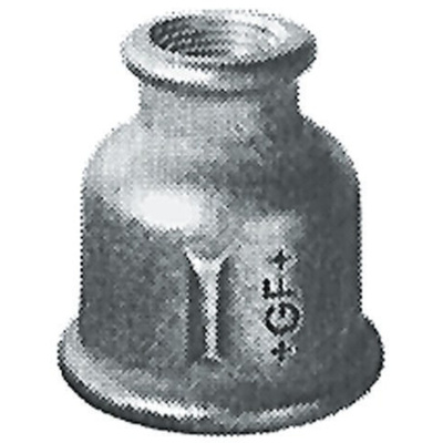 Georg Fischer Galvanised Malleable Iron Fitting Reducer Socket, Female BSPP 3/8in to Female BSPP 1/4in