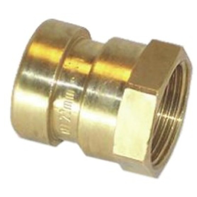 Copper Pipe Fitting, Threaded Straight Coupler for 15mm pipe