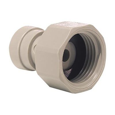 John Guest Acetal Process Fitting 1/4 (Tube OD) in, 3/4 (Thread BSP) in Straight Tap Adapter 1/4 in Push Fit, 3/4 in BSP