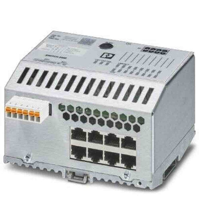 1043412 | Phoenix Contact Ethernet Switch, 5 RJ45 port, 24V dc, 1000Mbit/s Transmission Speed, DIN Rail Mount