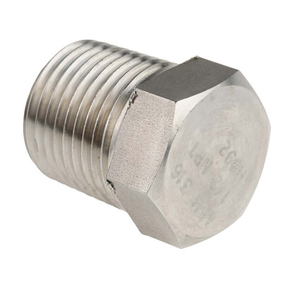 RS PRO Stainless Steel Pipe Fitting Hexagon Plug, Male NPT 1/2in