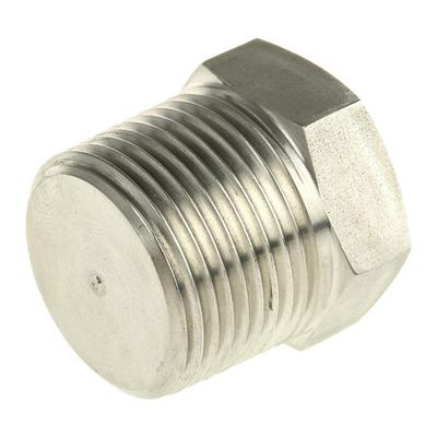 RS PRO Stainless Steel Pipe Fitting Hexagon Plug, Male NPT 3/4in