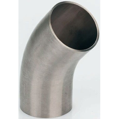 RS PRO Stainless Steel Pipe Fitting, 45° Elbow 76.2mm