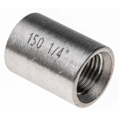 RS PRO Stainless Steel Pipe Fitting Socket, Female G 1/4in x Female G 1/4in