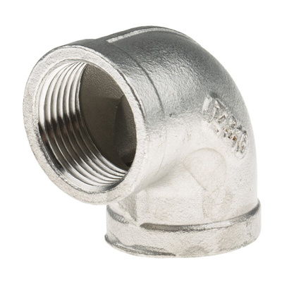 RS PRO Stainless Steel Pipe Fitting, 90° Circular Elbow, Female G 3/4in x Female G 3/4in