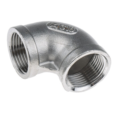 RS PRO Stainless Steel Pipe Fitting, 90° Circular Elbow, Female G 3/4in x Female G 3/4in