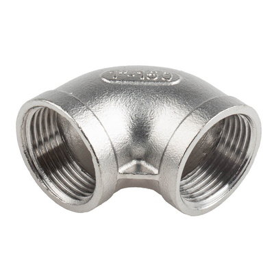 RS PRO Stainless Steel Pipe Fitting, 90° Circular Elbow, Female G 1in x Female G 1in