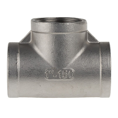 RS PRO Stainless Steel Pipe Fitting, Tee Circular Tee, Female G 1in x Female G 1in x Female G 1in