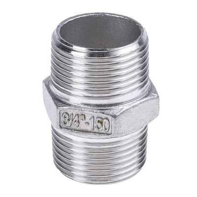 RS PRO Stainless Steel Pipe Fitting Hexagon Hexagon Nipple, Male R 3/4in x Male R 3/4in