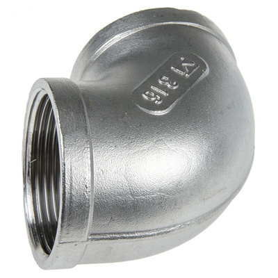RS PRO Stainless Steel Pipe Fitting, 90° Circular Elbow, Female G 1-1/2in x Female G 1-1/2in