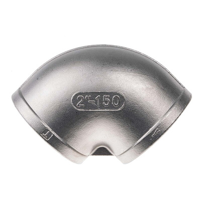RS PRO Stainless Steel Pipe Fitting, 90° Circular Elbow, Female G 2in x Female G 2in