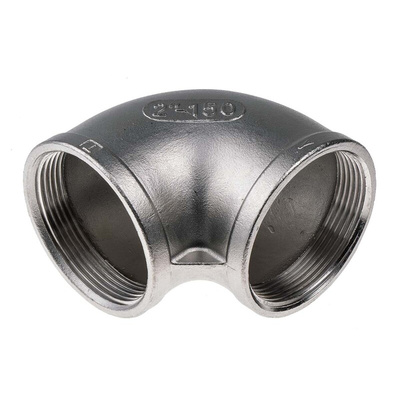 RS PRO Stainless Steel Pipe Fitting, 90° Circular Elbow, Female G 2in x Female G 2in
