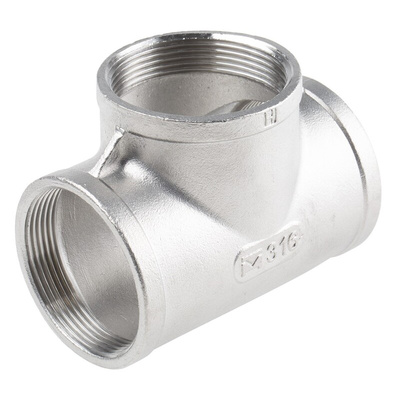 RS PRO Stainless Steel Pipe Fitting, Tee Circular Tee, Female G 2in x Female G 2in x Female G 2in
