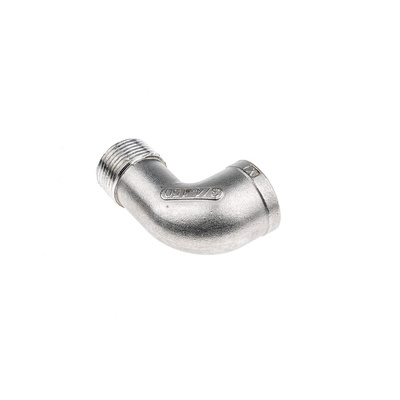 RS PRO Stainless Steel Pipe Fitting, 90° Circular Elbow, Female R 3/4in x Male R 3/4in