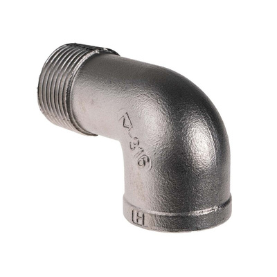 RS PRO Stainless Steel Pipe Fitting, 90° Circular Elbow, Female R 1in x Male R 1in