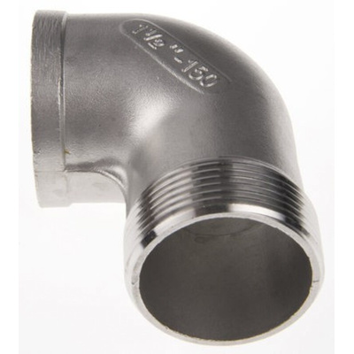 RS PRO Stainless Steel Pipe Fitting, 90° Circular Elbow, Female R 2in x Male R 2in