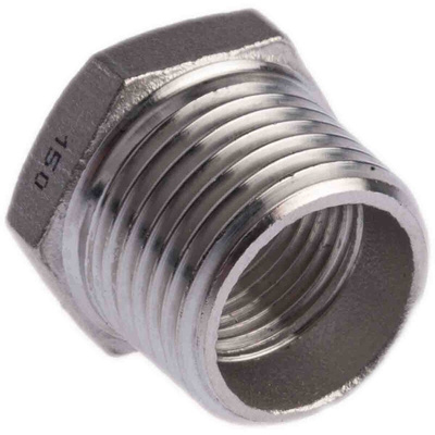 RS PRO Stainless Steel Pipe Fitting Hexagon Bush, Male R 1/2in x Female G 3/8in